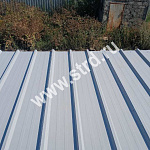 Стеновая трёхслойная сэндвич-панель накатка 120мм 1190мм с видимым креплением минеральная вата Полиэстер Panline