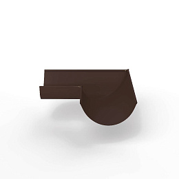 Угол 90 градусов водосточного желоба оцинкованный порошок ф220х400х400мм RAL 8014