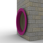 Откос радиусный 0,55 мм (RAL 4006) c порошковым покрытием