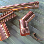 Колено водосточное медное ф90х400x400мм