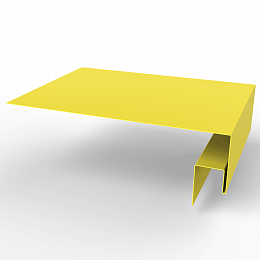 Околооконная планка сложная (j-фаска) для фасада оцинкованная с порошковым покрытием 0,45мм ширина более 625 мм RAL 1018