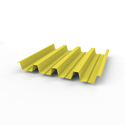 Профнастил Н60 (RAL 1018) 0,7х845мм оцинкованный, с полимерным покрытием (полиэстер)