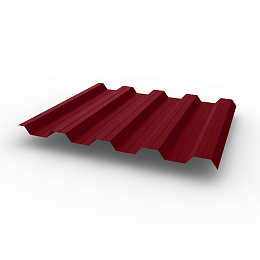 Профнастил НС44 (RAL 3032) 0,65х1047мм оцинкованный, с полимерным покрытием (Полиэстер)
