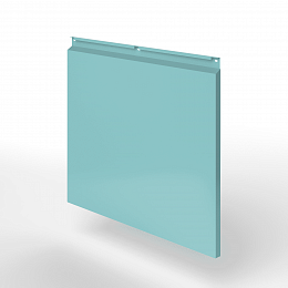 Фасадная металлокассета закрытого типа оцинкованная с порошковым покрытием 0,7x380х815мм RAL 6034 Пастельно-бирюзовый