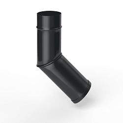 Колено водосточное оцинкованное порошок ф90мм RAL 9004