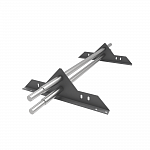 Снегозадержатель трубчатый плоскоовальный 3000мм универсальный 25-1,0-1,5-4 оцинкованная сталь с порошковым покрытием RAL 7004