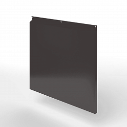 Фасадная металлокассета закрытого типа оцинкованная с порошковым покрытием 0,7x380х370 мм RAL 8019 Серо-коричневый