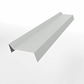 Планка примыкания для мягкой кровли 0,45 мм (RAL 9003) оцинкованная, с порошковым покрытием