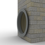 Откос радиусный 0,7 мм (RAL 7037) c порошковым покрытием