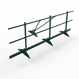 Ограждение кровельное функция снегозадержатель фальц 3000мм 1200-25-1-2-3 холоднокатанная сталь с порошковым покрытием RAL 6005