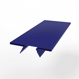 Планка стыковочная составная верхняя для фальцевой кровли оцинкованная с порошковым покрытием 0,45мм ширина более 625 мм RAL 5002