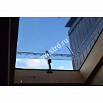 Окно-выход на крышу для неотапл. помещений дерево, лак ручка снизу Fakro WSZ из поликарб. c унив.окл. 86*86см