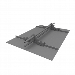 Снегозадержатель трубчатый круглый 3000мм фальц 25-1,2-2,0-4 холоднокатанная сталь с порошковым покрытием RAL 7004