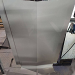 Заборный парапет с капельником плоский П-образный оцинкованный с порошковым покрытием 0,45мм RAL 8004