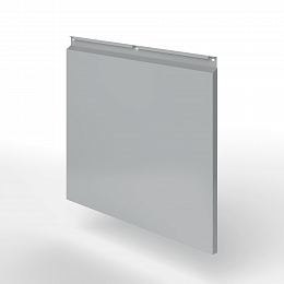 Фасадная металлокассета закрытого типа оцинкованная с порошковым покрытием 0,7x545х550мм RAL 7004 Сигнальный серый