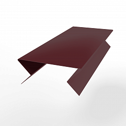 Планка угла внешнего составная нижняя для фальцевой кровли оцинкованная с порошковым покрытием 0,45мм ширина менее 625 мм RAL 3005