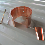 Крепление водосточный трубы шпилька медное ф120х10х250мм