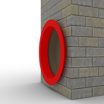 Откос радиусный 0,7 мм (RAL 3026) c порошковым покрытием