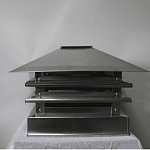 Дымник на трубу с жалюзи оцинкованный с полимерным покрытием до 2400мм RAL 9006