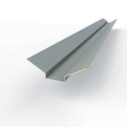 Ендова верхняя фигурная 0,45 мм (RAL 7001) оцинкованная c порошковым покрытием