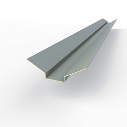 Ендова верхняя фигурная 0,45 мм (RAL 7001) оцинкованная c порошковым покрытием