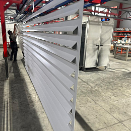 Вентиляционная решетка 1200х600 наружная оцинк. порошок 0.5мм все цвета RAL