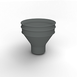 Воронка водосточная ф160х350мм (RAL 7005) водосборная, c порошковым покрытием