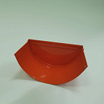 Заглушка желоба водосточного оцинкованная порошок ф120мм RAL 8014