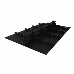 Снегозадержатель трубчатый плоскоовальный 3000мм фальц 40x20-1,0-1,5-3 оцинкованная сталь с порошковым покрытием RAL 9005