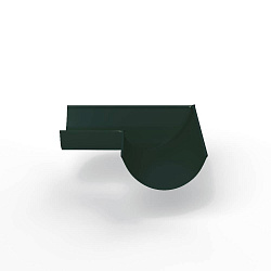 Угол 90 градусов водосточного желоба оцинкованный порошок ф150х400х400мм RAL 6009