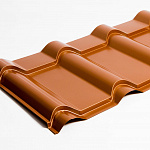 Металлочерепица Kamea оцинкованная с полимерным покрытием 0,45х1180мм RAL 3003