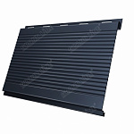 Вертикаль 0,2 gofr 0,45 Drap с пленкой RAL 7024 мокрый асфальт