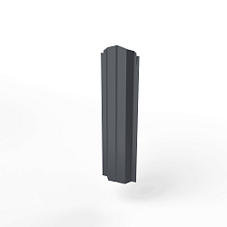 Штакетник оцинкованный с полимерным покрытием П-образный фигурный 0,4х100мм RAL 7024