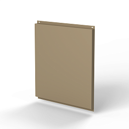 Фасадная металлокассета 795x530 (RAL 1019) открытого типа, с порошковым покрытием 0,7 мм