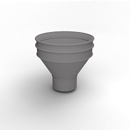 Воронка водосточная ф130х350мм (RAL 7036) водосборная, c порошковым покрытием