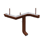 Воронка прямоугольного водосточного желоба полиэстер врезная Grand Line Vortex RAL 9003