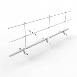 Ограждение кровельное функция снегозадержатель фальц 2000мм 600-25-1-1,5-2 холоднокатанная сталь с порошковым покрытием RAL 9003