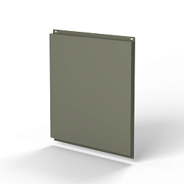 Фасадная металлокассета открытого типа 1 мм (RAL 7003) оцинкованная, с порошковым покрытием