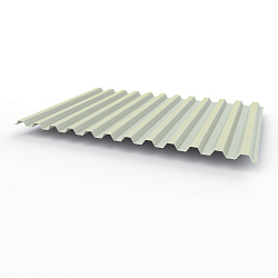 Профнастил С21 0,35х1051мм (RAL 7035) оцинкованный, с полимерным покрытием (полиэстер)