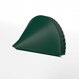 Заглушка для кровли конусная 0,45мм x 301мм (RAL 6005) к полукруглому коньку, оцинкованная с порошковым покрытием