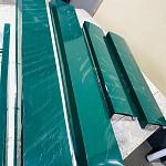 Планка П-образная для забора оцинкованная с порошковым покрытием 0,45мм ширина более 625 мм RAL 6005