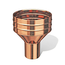 Воронка водосточная водосборная медная ф90х350мм