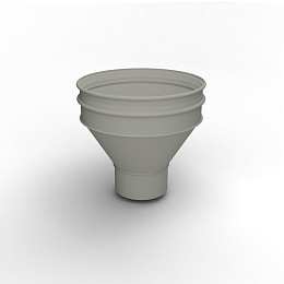 Воронка водосточная ф180х350мм (RAL 7044) водосборная, c порошковым покрытием