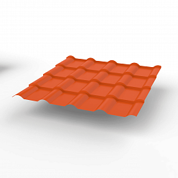 Металлочерепица Kamea оцинкованная с полимерным покрытием 0,45х1180мм RAL 2004