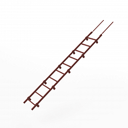 Лестница фальц кровельная 2000мм холоднокатанная сталь с порошковым покрытием RAL 3009