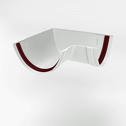 Угол 90 градусов водосточного желоба пвх Grand Line ф120мм RAL 9003