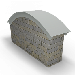 Парапет радиусный 1 мм (RAL 7035) полиэстер