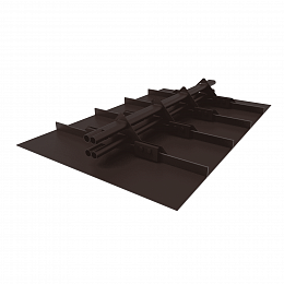 Снегозадержатель трубчатый плоскоовальный 1000мм фальц 40x20-1,0-2,0-2 оцинкованная сталь с порошковым покрытием RAL 8017