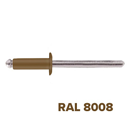 Заклепка 3.2x10 (RAL 8008) A2/A2 вытяжная