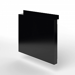 Фасадная металлокассета с иклями оцинкованная с порошковым покрытием 1,2мм RAL 9005